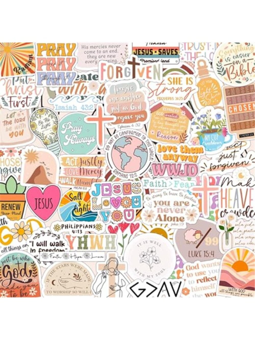 123 PCS Christian Bible Verse Stickers by Puraesla – Scripture Inspiring